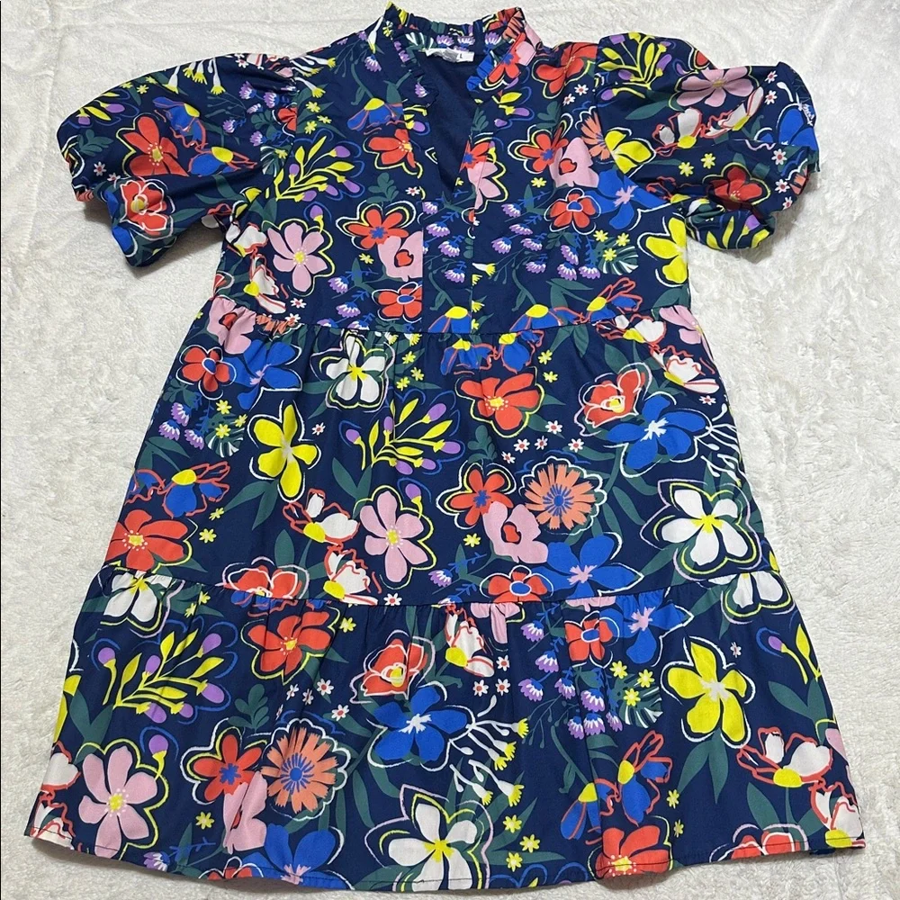 THML Colorful Floral Mini Dress - Picture 8 of 14